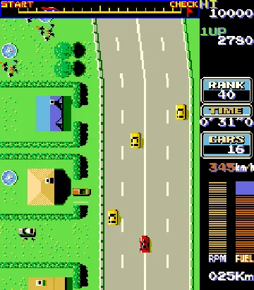 Road Fighter (set 1) screen shot game playing